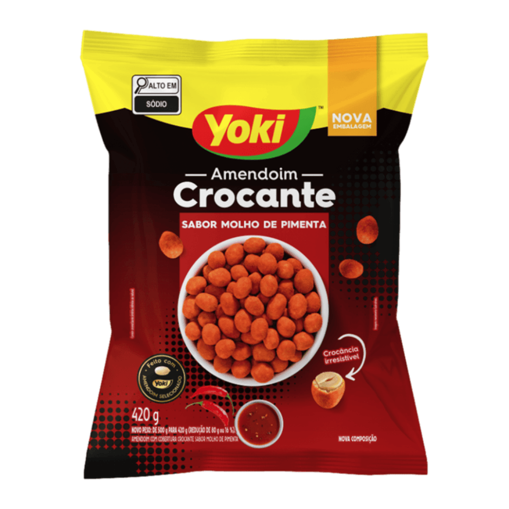 Amendoim Yoki Crocante Molho De Pimenta 420g
